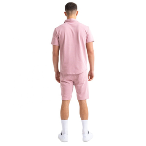 Ensemble 2 pièces T-shirt et short pour homme, style décontracté, 100% coton, coupe oversize, effet délavé, vente en gros - Product Image 4