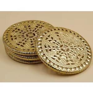 Modern Lifestyle Metal <b>Coasters</b> <b>Set</b> For Drink <b>Holder</b> Surface Guard - Product Image 2