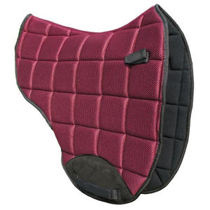 แผ่นรองอานม้าคุณภาพสูง ระบายอากาศได้ดี แผ่นรองอานหรูหรา สีแดงเบอร์กันดี แผ่นรองอานสำหรับกระโดดขี่ม้า รุ่น Ridder Love This Saddle Pads - Product Image 1