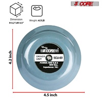 Haut-parleur de compression 5 cœurs, tweeter à cornet 2 pouces, 600W, diaphragme en titane, 16 ohms, 18 TPI, utilisation toutes saisons