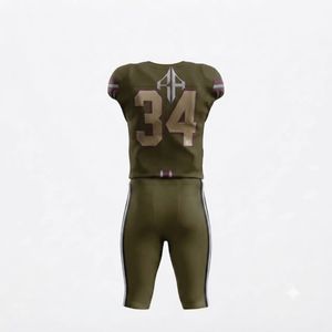 Nuevo uniforme de fútbol americano de primera calidad con estampado por sublimación, cuello en V, manga corta, 100% poliéster para hombre - Product Image 3