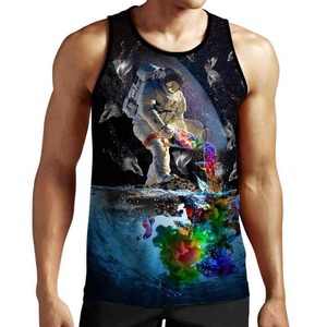 Camiseta Deportiva Ligera para Hombre, Sublimada, de Algodón/Poliéster, Secado Rápido, Transpirable, con Logotipo Personalizado, Diseño Sólido - Product Image 2