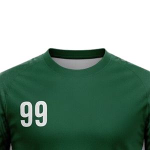 Maillot de handball bicolore vert et blanc pour hommes, manches courtes, tenue de match athlétique, vêtements d'entraînement d'équipe en polyester - Product Image 3