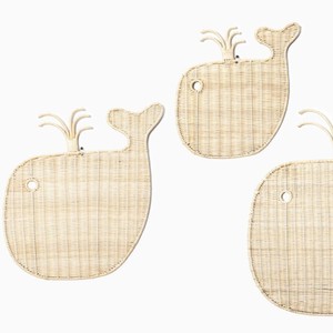 Eco-friendly Rattan <b>Wall</b> Hanging Animal Shape Natural WIcker <b>Nursery</b> <b>Decor</b> Handmade Kid Products Vietnamese Supplier - Product Image 4