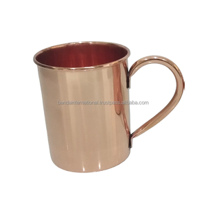 Mug à boire en cuivre de qualité supérieure avec poignée et finition polie pour la consommation et l'utilisation en cuisine, mug en cuivre anti-fuite - Product Image 2