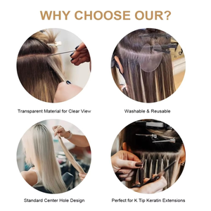 Kit d'outils pour extensions capillaires en plastique, ensemble d'installation et de retrait pour micro-anneaux, accessoires d'application de haute qualité professionnels - Product Image 4