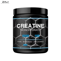 Créatine monohydrate en poudre en marque privée 500g, pour la musculation et l'augmentation de l'énergie chez l'adulte, sans sucre