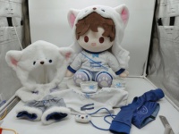 Boneka Realistis Custom 25cm Kostum Kucing Figur Plush Produsen OEM ODM untuk Hadiah Grosir