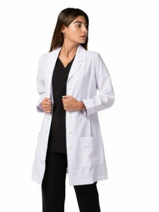 High Quality Breathable White Polyester Woven Lab Coat New Design Medical Women Men Hospital Nursing <b>Scrub</b> <b>Top</b> OEM Healthcare - Product Image 4