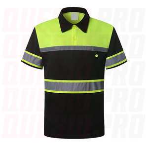 เสื้อโปโลโพลีเอสเตอร์แบบสะท้อนแสงสำหรับงานก่อสร้าง ปรับแต่งดีไซน์ได้ ผลิตจากโพลีเอสเตอร์ตาข่ายสะท้อนแสง 100% - Product Image 2