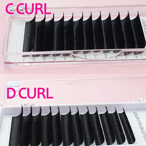 NBT Matte Finish Black Synthetic Hair Eyelash Extensions B Curl 0.03-0.20mm Thickness 4-22mm Length Natural Long Soft Custom - Product Image 6