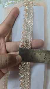 Ribete de encaje metálico Dabka colorido, ecológico y soluble en agua con bordado de cuentas para zapatos y bolsos, tamaño 15mm, ofertas al por mayor - Product Image 3