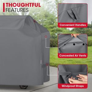 Funda Protectora Impermeable para Parrilla de Gas de 55 Pulgadas, para Barbacoa de 3-4 Quemadores, Compatible con Weber, Accesorio para Barbacoa - Product Image 4