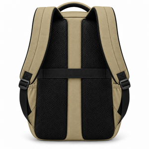 Mochila Simple Color Caqui Unisex para Portátil con Cierre de Cremallera y Bolsillos Laterales - Product Image 2