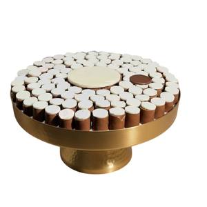 Ensemble de bols de service en métal doré de luxe, élégants et faits à la main, pour bonbons et cadeaux, pour mariage, fête, plateau de présentation de desserts écologique - Product Image 4