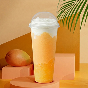 KEIFU Couvercle de tasse bombé transparent anti-déversement à ouverture facile 95 mm en plastique PET TW pour bubble tea et boissons - Product Image 5