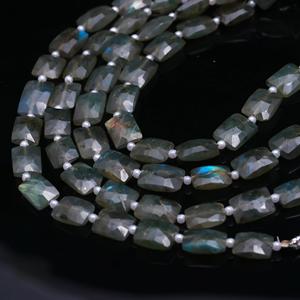Cuentas de Labradorita Natural Facetadas y Pulimentadas, Piedras Preciosas Sueltas Ovaladas para la Elaboración de Joyas - Product Image 1