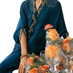 Vestido Kaftan Maxi Largo, Tejido Transpirable, Antiestático, Ropa Modesta, Proveedor Mayorista, Producción Personalizada - Product Image 5