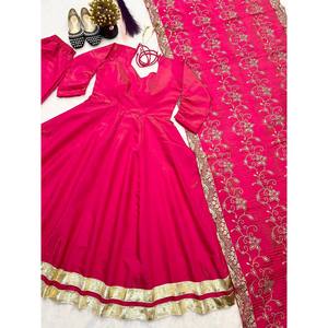 ชุด anarkali plazzo and dupatta ออกแบบสำหรับงานปาร์ตี้เสื้อผ้ามุสลิมแบบดั้งเดิมและเครื่องประดับ - Product Image 5