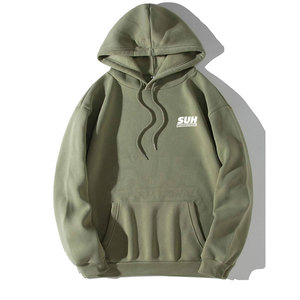 เสื้อฮู้ดดี้ผู้ชายทรงหลวมสำหรับใส่กลางแจ้งและฤดูหนาว - ผ้าฝ้าย 100% ผ้าฟลีซเนื้อนุ่ม สวมใส่สบาย พร้อมดีไซน์ที่ปรับแต่งได้ - Product Image 1