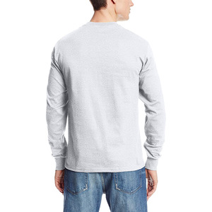 T-shirt uni pour homme à manches longues en coton doux, coupe ajustée, personnalisation de la marque, fabrication OEM - Product Image 6