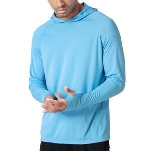 Camisa de Pesca Impermeable de Manga Larga para Hombre con Capucha, Protección UV UPF 50, Diseño Estampado, Poliéster, Logotipo Frontal - Product Image 1