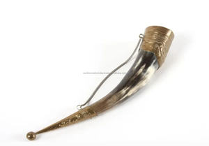 Tasse à bière en verre artisanal naturel de qualité supérieure Logo personnalisable Corne à boire polie pour une utilisation décorative de confiance - Product Image 3