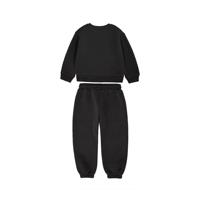 Ensemble décontracté 2 pièces pour tout-petits garçons et filles, sweat-shirt à imprimé squelette en polyester et pantalon de jogging avec logo frontal pour Halloween