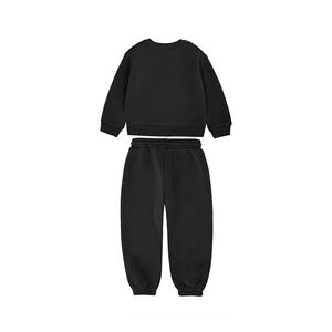 Ensemble décontracté 2 pièces pour tout-petits garçons et filles, sweat-shirt à imprimé squelette en polyester et pantalon de jogging avec logo frontal pour Halloween - Product Image 2