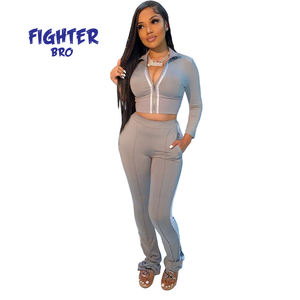 Conjunto Deportivo de Algodón para Mujer, Diseño Personalizado, Estilo Moderno Informal, Logotipo Personalizado, Producción OEM, Etiqueta Privada, Listo para Enviar - Product Image 3