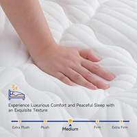 Matelas hybride écologique 5/7 zones, taille King/Queen, 12 pouces, ressorts ensachés individuels, fermeté moyenne, pour chambre d'hôtel/appartement