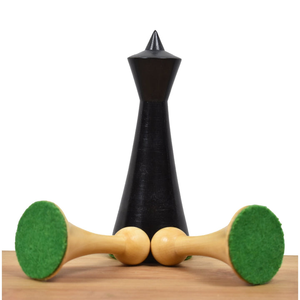 Wholsale Herman Ohme Minimalist <b>Chess</b> Set - <b>Chess</b> <b>Pieces</b> Only- Weighted Ebonised Boxwood - Product Image 5