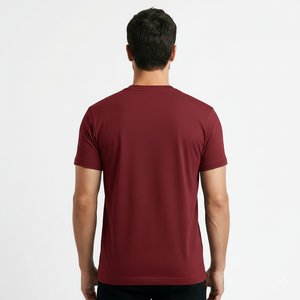 T-shirt décontracté personnalisé à coupe ajustée pour homme, confortable, respirant, 100% coton, couleur unie, col rond, manches courtes - Product Image 2