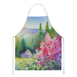 Idaho Syringa Watercolor Unisex Large Multicolor <b>Apron</b> for Cooking Baking Crafts Gardening-Kitchen Server for Adult Women <b>Men</b> - Product Image 1