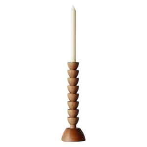 UNIVERSAL OVERSEAS Wooden <b>Candle</b> Holder <b>Set</b> Handmade Tea Light Stand Natural Wood Finish Custom Printed for Home Table Dining - Product Image 2