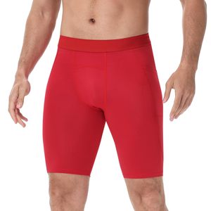 Pantalones Cortos Deportivos de Compresión para Hombre, Color Rojo Sólido, Ajuste Elástico para Gimnasio, Correr, Ciclismo y Entrenamiento - Product Image 6