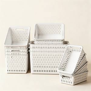 Panier de rangement empilable en plastique PP pour cuisine, réfrigérateur et étagère – Organisateur domestique - Product Image 5