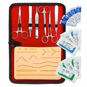 Suture <b>Practice</b> <b>Pad</b> Kit with Medic Instruments for Medical Education and Surgical Training <b>Practice</b> By Grip Surgical - Product Image 1