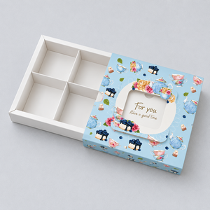 Wholesale Biodegradable Eco-Friendly Customized Mochi Paper <b>Box</b> Packaging for <b>Candy</b> Pastry Mooncake with Handle - Product Image 4