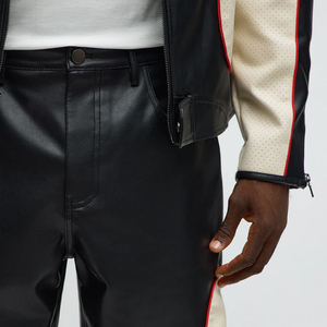 กางเกงหนังผู้ชายขายดี เอวสูง น้ำหนักเบา เป็นมิตรกับสิ่งแวดล้อม กันน้ำ ระบายอากาศได้ดี คุณภาพสูง ยืดหยุ่น เหมาะสำหรับฤดูหนาว สวมใส่สบาย - Product Image 4