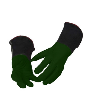 Gants de soudage TIG haute performance en cuir de chèvre et croûte de vache, résistants à l'abrasion, pour la lutte contre les incendies et la protection des mains et des bras lors du barbecue - Product Image 5