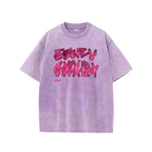 T-shirts Homme 100% Coton en Gros, Logo Personnalisé, Streetwear Hip Hop, Vêtements Urbains, Tissu Tricoté Lourd 300gsm Lavé, Imprimé - Product Image 5