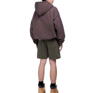Sweat à capuche en coton surdimensionné de haute qualité avec double fermeture éclair, coupe courte personnalisée, fermeture éclair intégrale, sweat à capuche épais vierge - Product Image 5