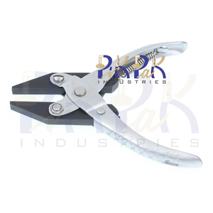 Parallel <b>Flat</b> <b>Nose</b> <b>Plier</b> Serrated jaws with spring 125mm Jewellery Making Tools for Watch Optical Bending Wrapping Diy Use - Product Image 5