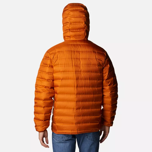 Chaqueta Acolchada con Capucha para Hombre, Color Naranja, Cierre de Cremallera, Resistente al Viento, Informal, de Invierno, Rellena de Sherpa, Diseño Floral, Exterior de Poliéster, Corte Regular - Product Image 2