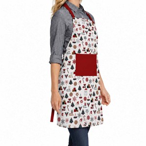 Delantal de Cocina Navideño 2026 con Diseño Impreso, 100% Algodón, con Bolsillo - Product Image 2