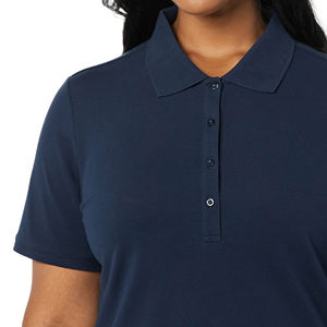 Polo pour femmes, nouveau design, décontracté, manches courtes, respirant, logo personnalisé, couleur unie, vêtements de golf, vente en gros - Product Image 4