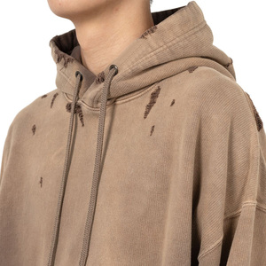 Sweat-shirts à capuche pour hommes de haute qualité, effet délavé, 100% coton, streetwear, anti-rétrécissement, en vente à bas prix - Product Image 5