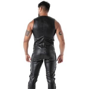 Jupe de clubbing sexy et audacieuse pour homme, style gladiateur, imprimé animal, aspect cuir, noir - Product Image 4