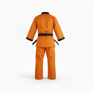 Nueva Llegada: Uniformes de BJJ Naranja para Adultos, Unisex, Poliéster/Algodón, Duraderos, Transpirables, Ligeros, Corte Regular, Cinturón Negro - Product Image 4